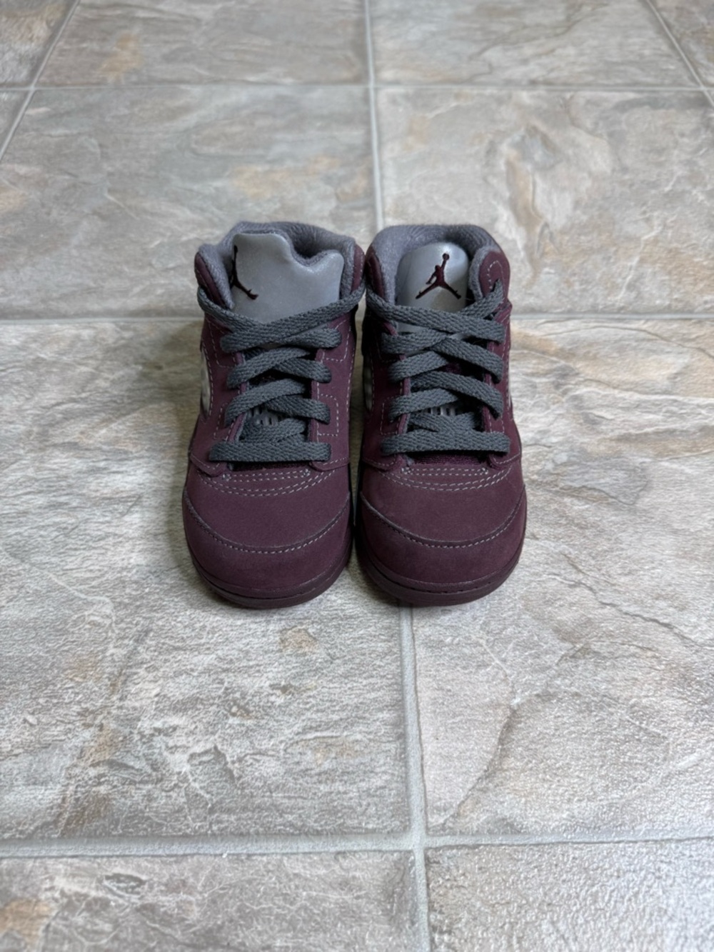 Air Jordan 5 Retro Burgundy TD Shoe Size 6c FN4238-600 Preowned